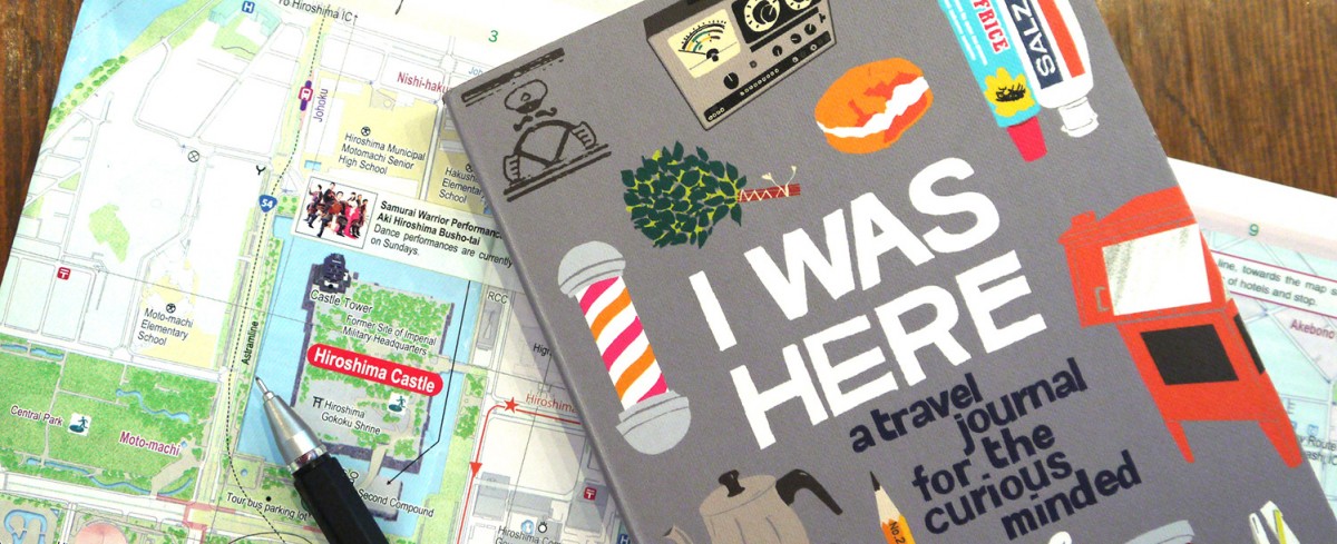 I Was Here travel journak, cover detail