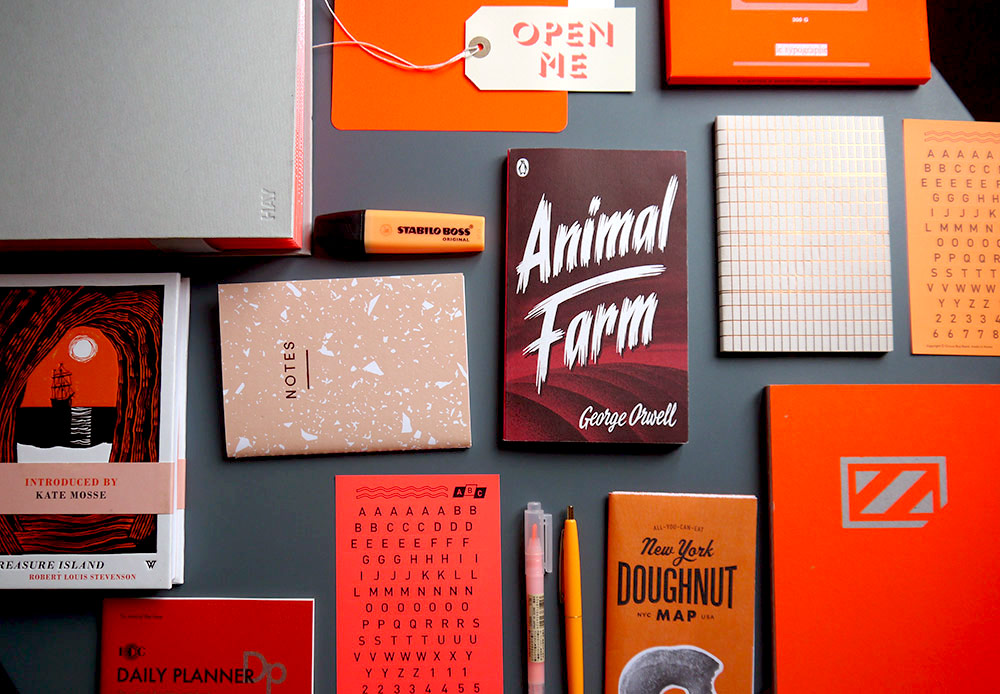 A selection of Orange Stationery 2