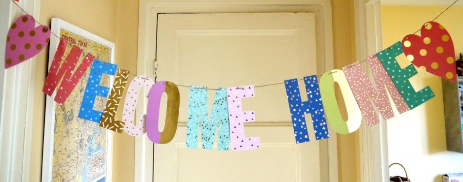 Paper Poetry 'Welcome Home' garland