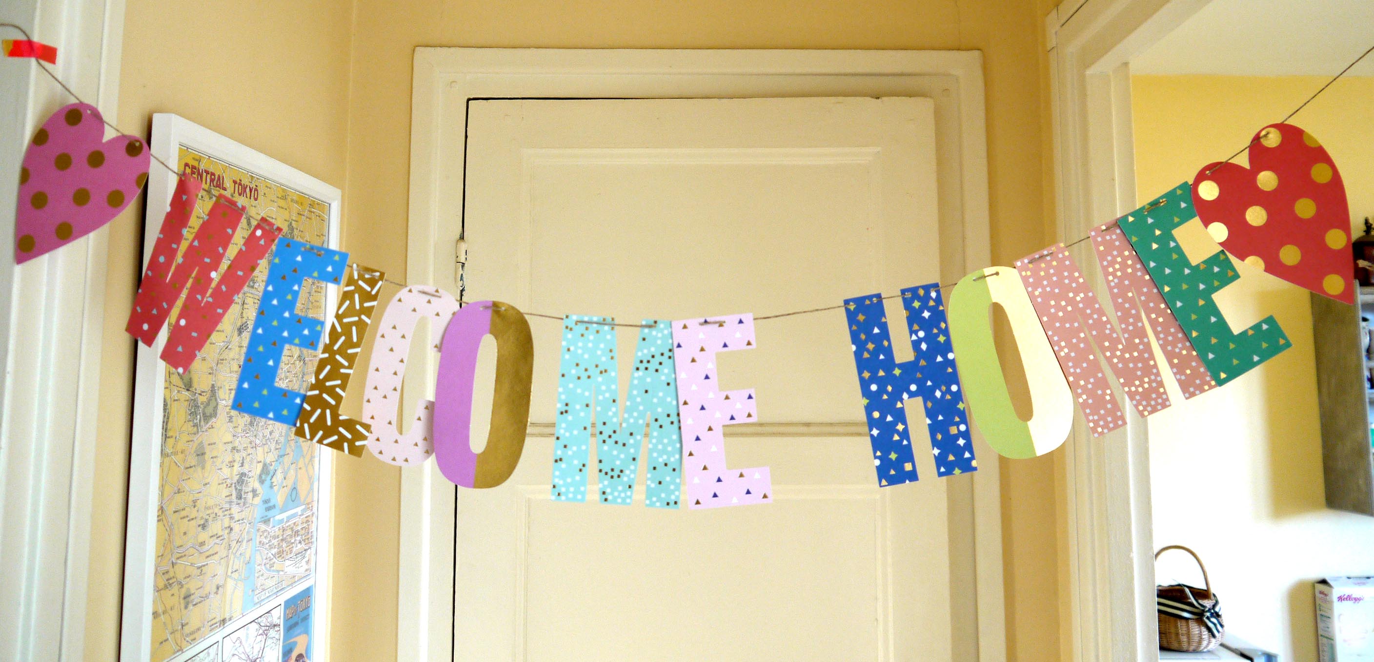 Paper Poetry ‘Welcome Home’ garland