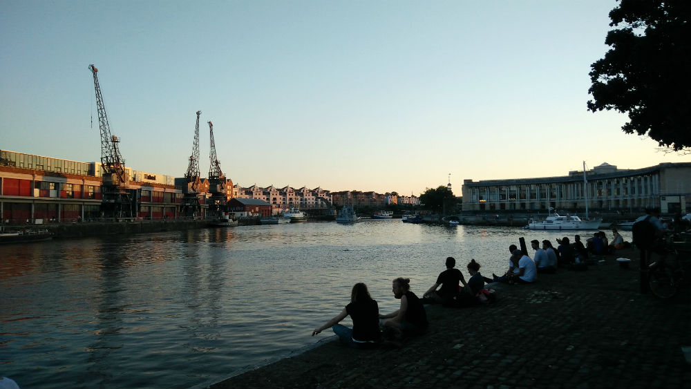 Bristol youth on wharf